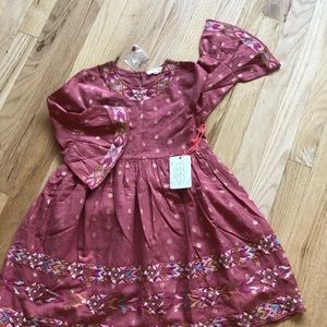 EGG New York metallic dot embroidery Justine dress